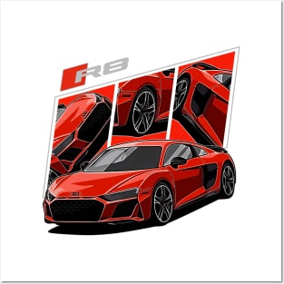 R8 v10 plus German Supercar Posters and Art